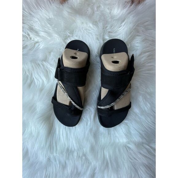 🆕 Merrell Women's Terran 4 Post Slide Sandals Black Size 8 Casual Summer - Picture 3 of 9